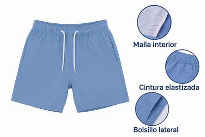 Short de baño niño- NORMAL LISO (NO mágico)